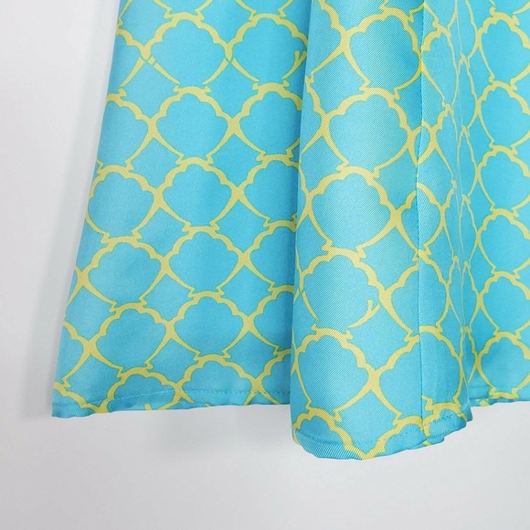 Lily Pulitzer Adeline Silk Skirt 6 Crystal Blue Pin Tuck Waist A-Line - Picture 3 of 12